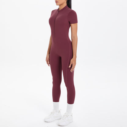 Backless Bodycon Scrunch Jumpsuit for Women Yoga Fitness