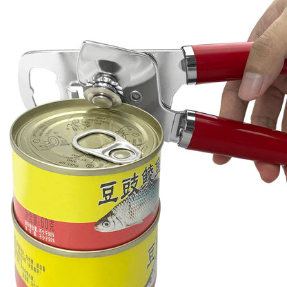 Multifunctional Stainless Steel Can Opener Red