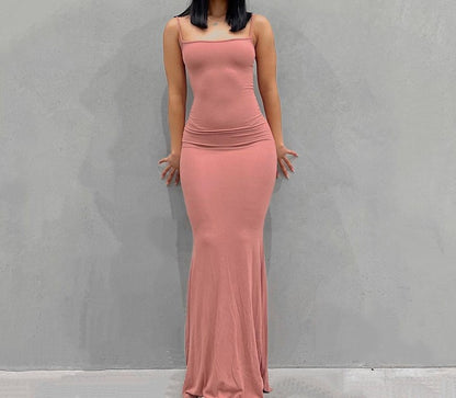 Slim Fit Milk Silk Fishtail Dress for Women