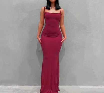 Slim Fit Milk Silk Fishtail Dress for Women