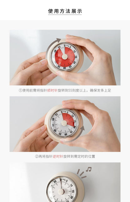 Mechanical Kitchen Timer with Magnetic Attraction