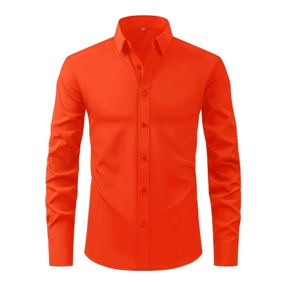 Lightweight Stretchy Plus-Size Men's Long-Sleeve Shirt