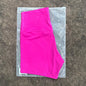 High-Waist Nylon Yoga Shorts in Peach