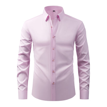 Lightweight Stretchy Plus-Size Men's Long-Sleeve Shirt