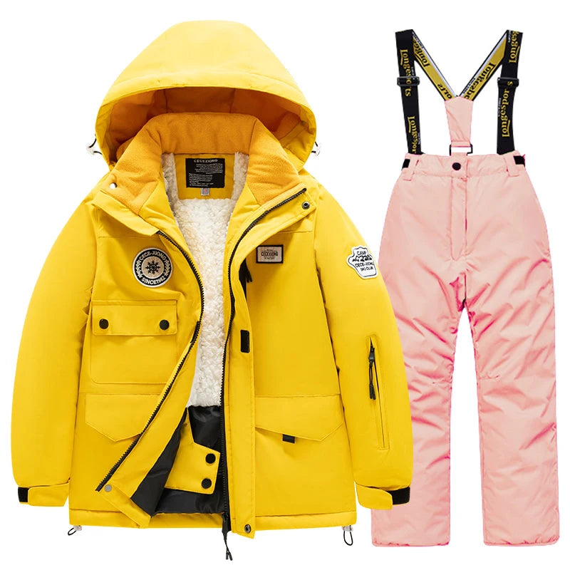 Winter Skiing Suit for Boys and Girls, Waterproof Polyester