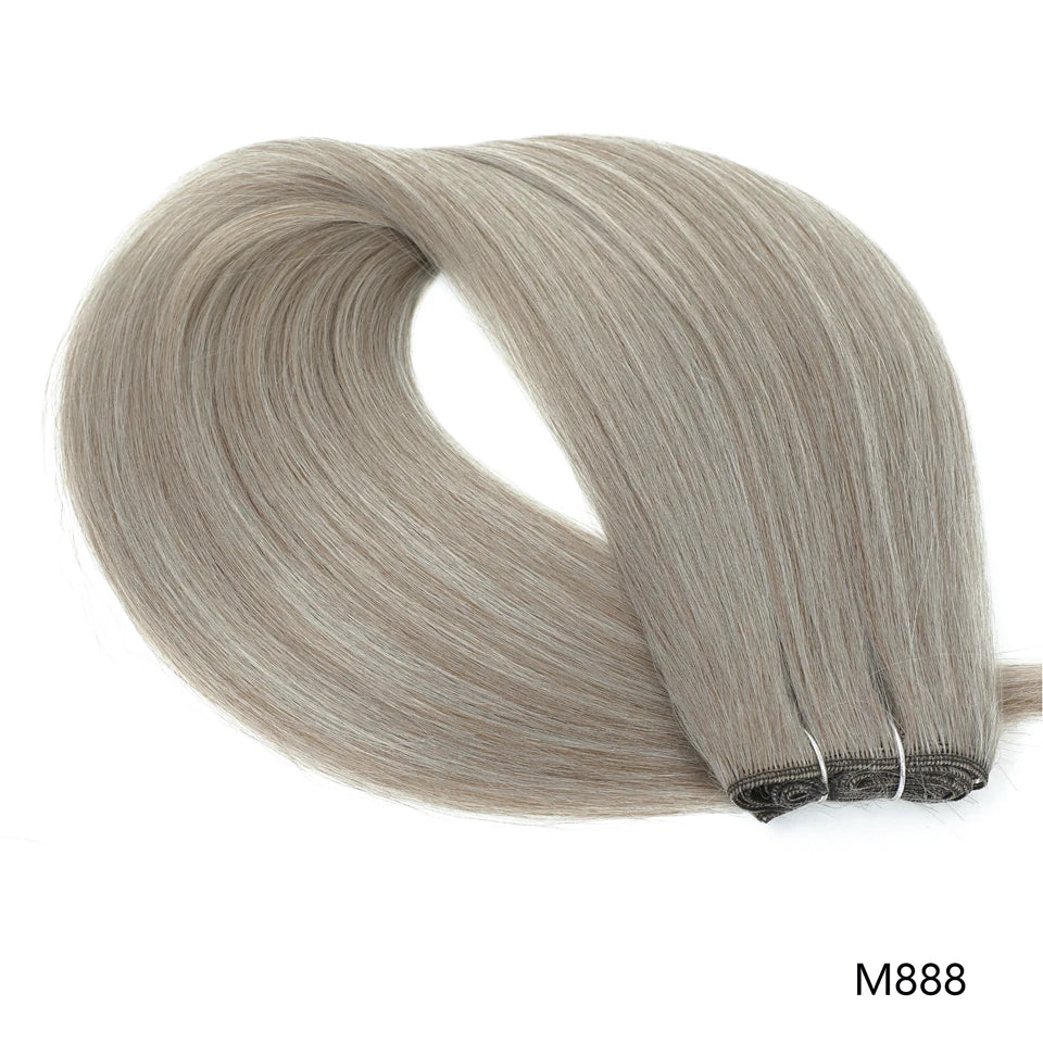 Bone Straight Synthetic Hair Bundles Yaki Weaving