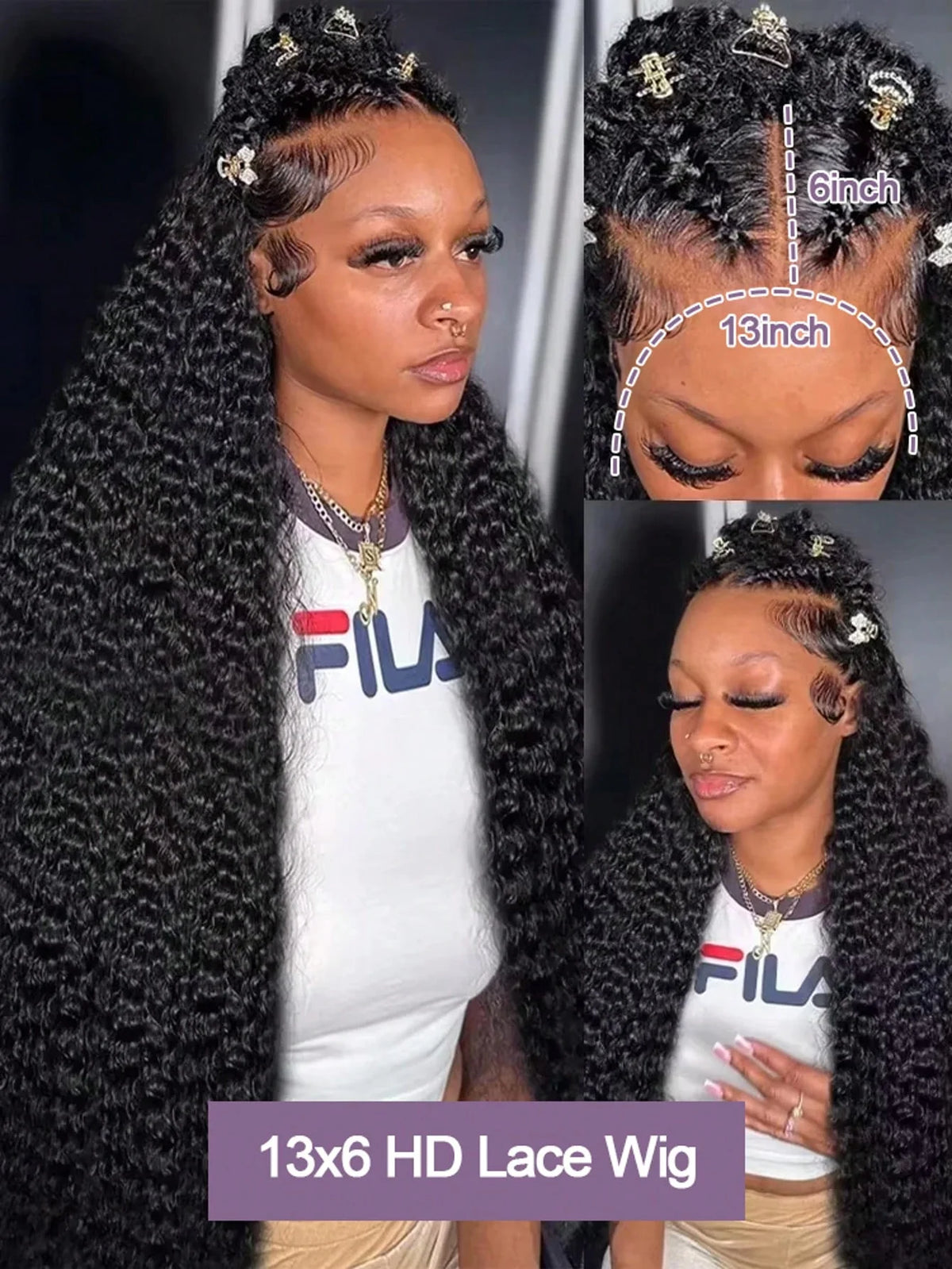 Brazilian Curly Human Hair Wig 13x4 13x6 Transparent Lace