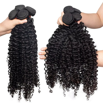 Deep Wave Human Hair Bundles Natural Color Extensions