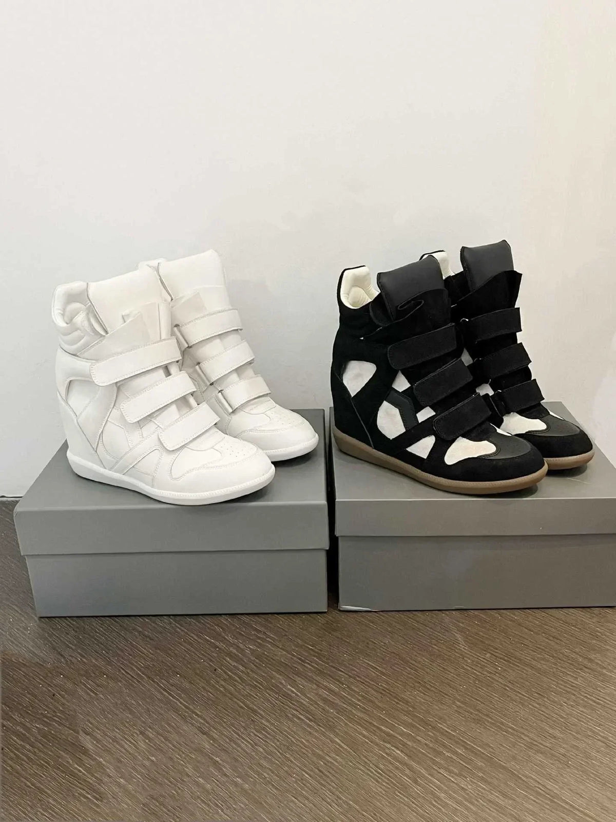 Women's Genuine Leather Ankle Boots with Hidden Heel