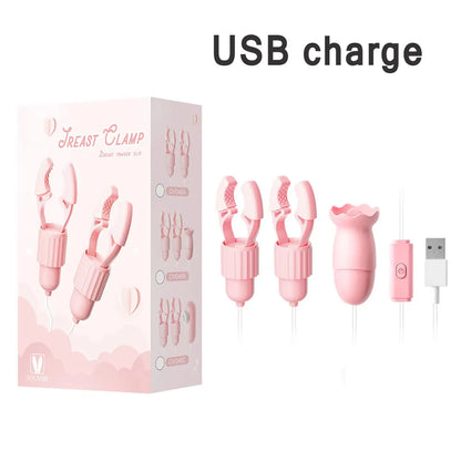 Vibrating Suction Nipple Clamps for Women
