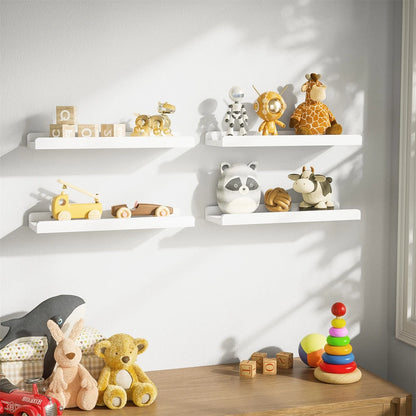 Wooden Floating Shelves Set of 2 Wall Mounted