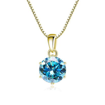 Moissanite Pendant Necklace 925 Sterling Silver Women