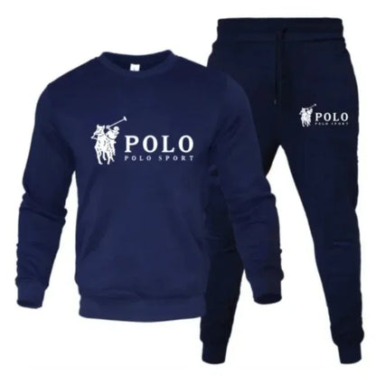 Men's Round-Neck Sweatshirt and Jogging Pants Set