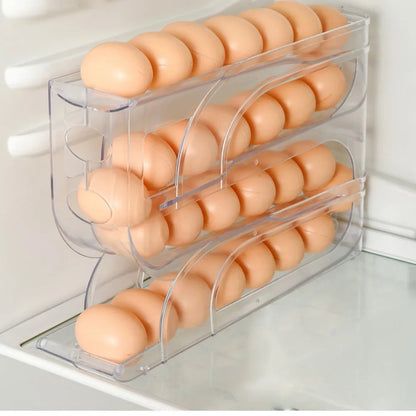 Automatic Egg Roller Rack Space Saving Plastic Organizer