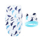 Cartoon Printed Cotton Baby Blanket Hat Set