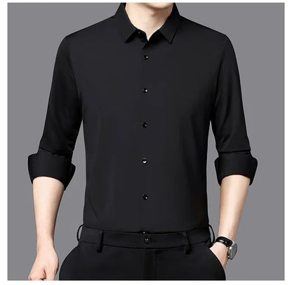 Men's Ultra-Stretch Slim-Fit Long Sleeve Shirt