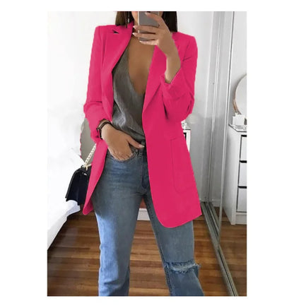 Slim Fit Polo Neck Cardigan Women's Coat