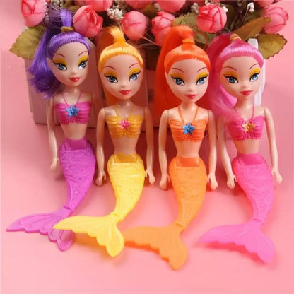 Mermaid Doll 16cm Educational Girls Toy Pink Purple Orange