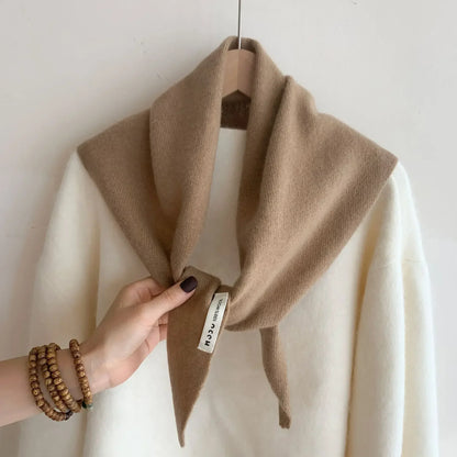 Wool Triangle Scarf for Women - Multi-functional Knitted Scarf