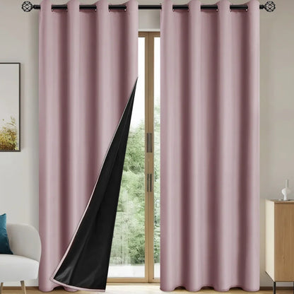 Modern Blackout Curtains - 100% Polyester, UV Protection