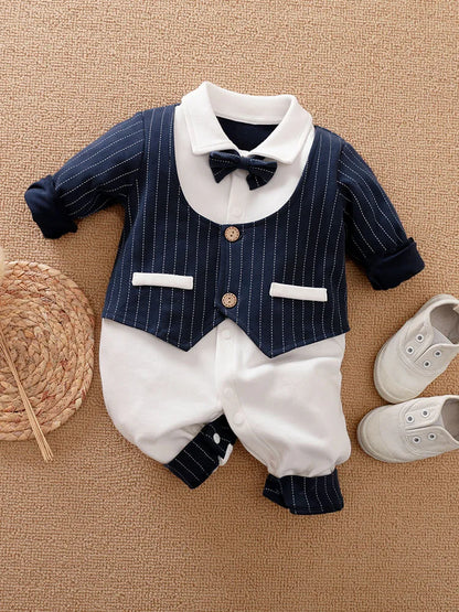 Cotton Long Sleeved Baby Jumpsuit for Boys and Girls
