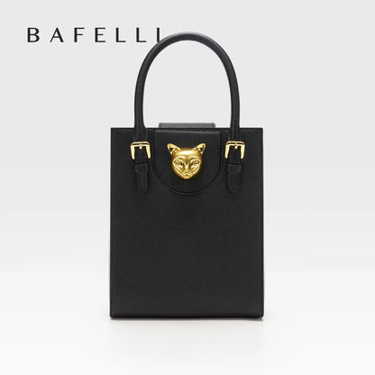 BAFELLI Women's Genuine Leather Mini Tote Crossbody Bag