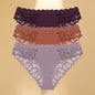 Lace Hollow Out Low-Waist Floral Briefs for Women