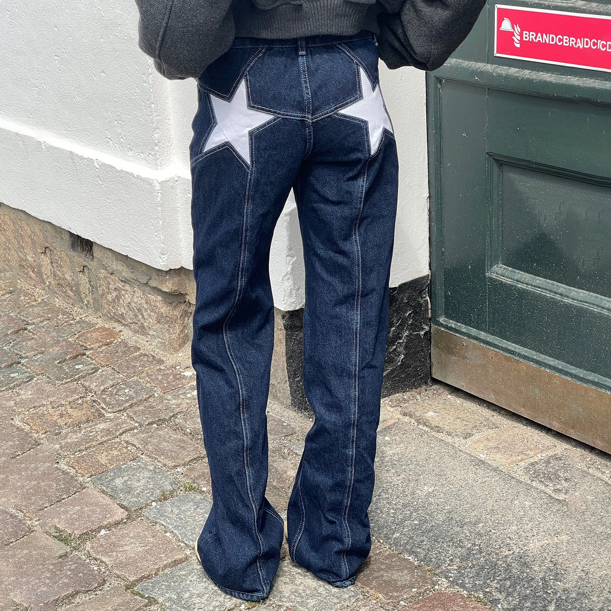 Women's Vintage Star Pattern Loose Denim Jeans