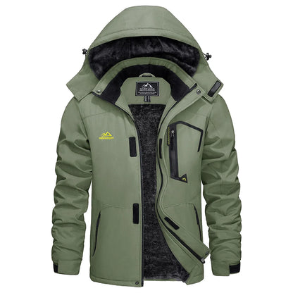 Men's Waterproof Fleece Ski Jacket Parka