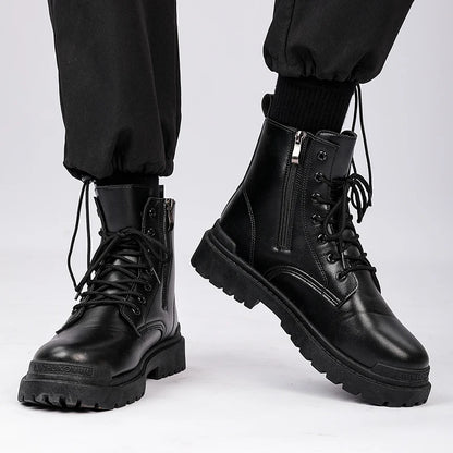 Men's Leather Ankle Boots for Outdoor Hiking