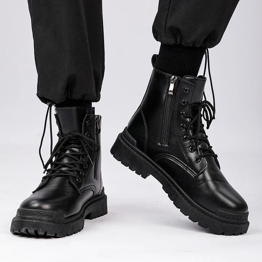 Men's Leather Ankle Boots for Outdoor Hiking
