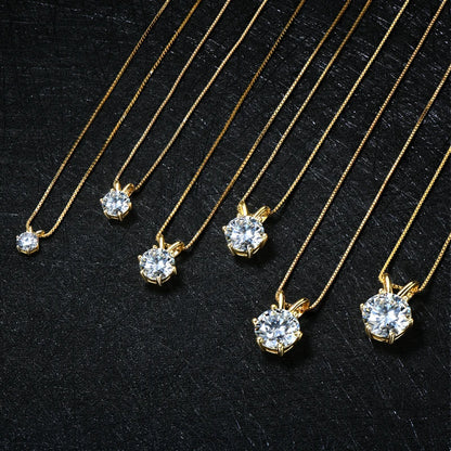 Moissanite Pendant Necklace 925 Sterling Silver Women