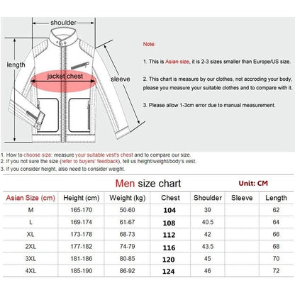 Men's Warm Sleeveless Vest Jacket with Zipper