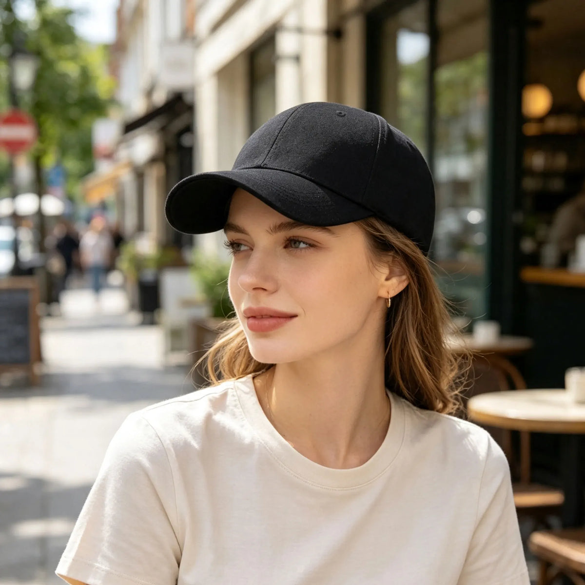 Solid Color Cotton Baseball Cap for Unisex Outdoor Use