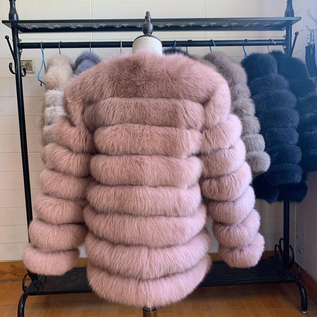4in1 Real Fox Fur Coat for Women