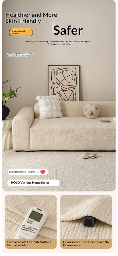 Jacquard Sofa Cover Thick Elastic for L-Shaped Sofa