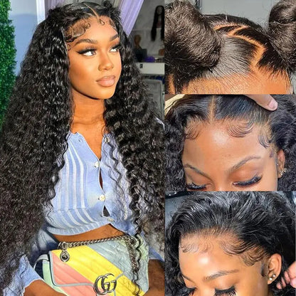 13x6 Glueless Brazilian Deep Wave Lace Frontal Wig