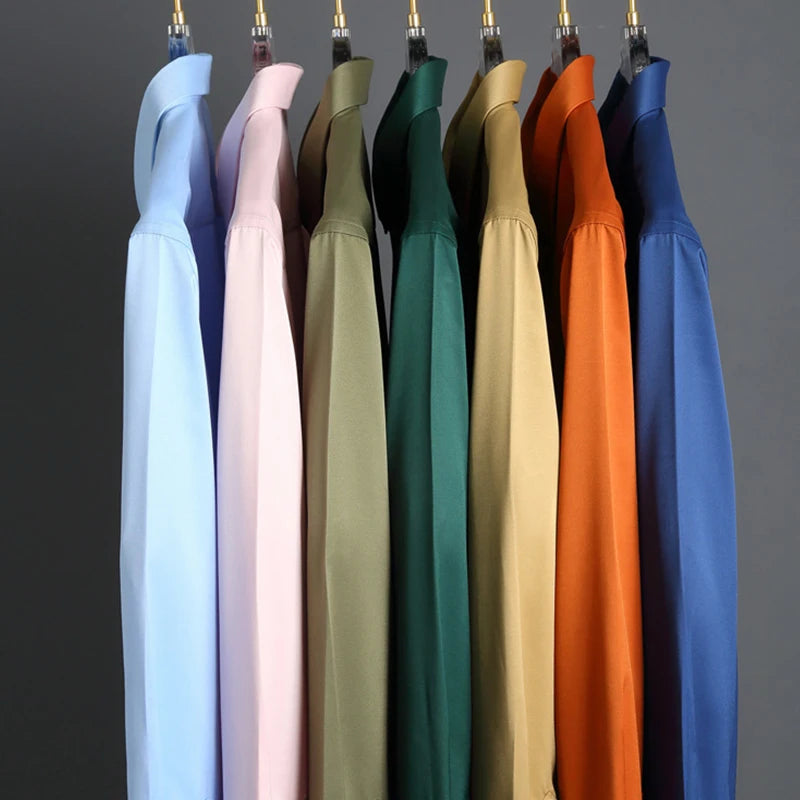 Men's Long Sleeved Solid Color Casual Shirt