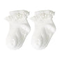 Cotton Lace Socks for Toddler Girls Non-slip Half Knee