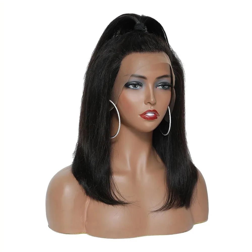 13X4 Bob Wig Straight Human Hair Lace Front Wig