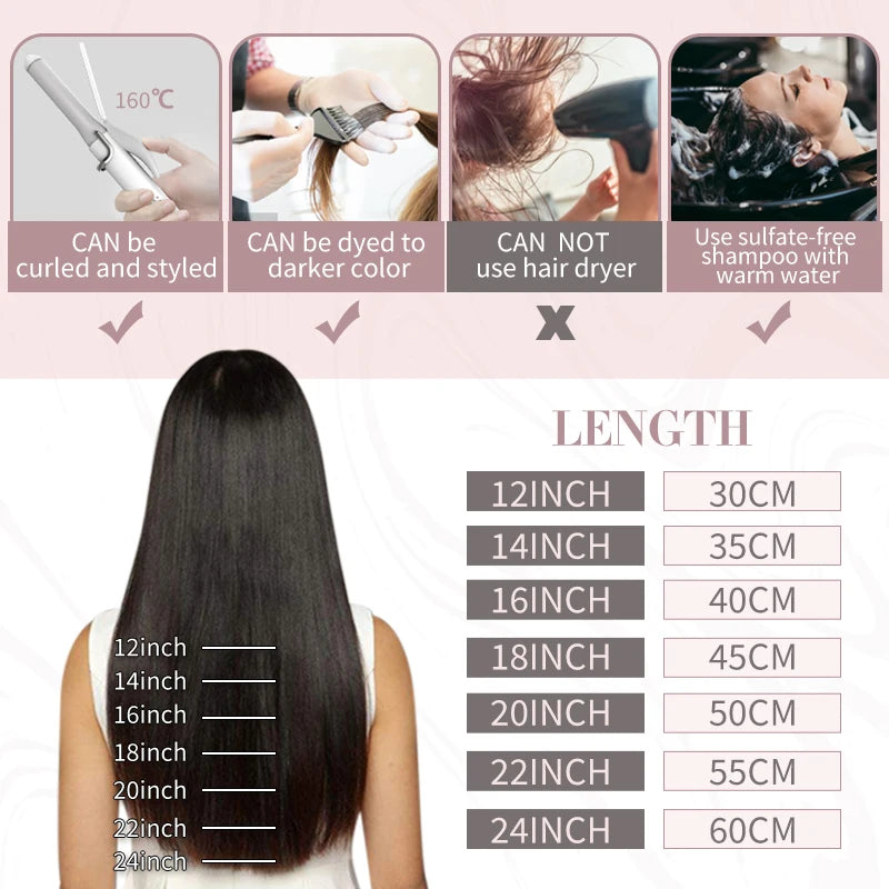 Ugeat Tape In Hair Extensions Brazilian Remy Hair 20P/40P