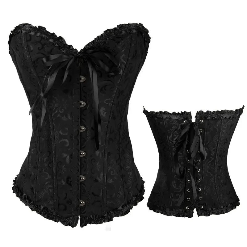 Gothic Lace Up Corset Shapewear for Women