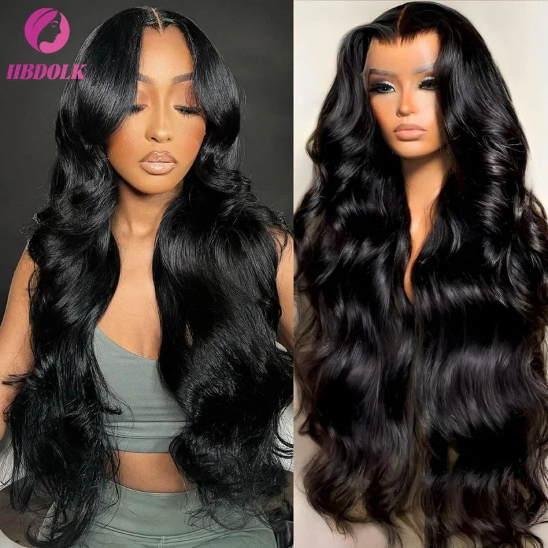13x6 HD Lace Frontal Wig Human Hair Body Wave Natural Black