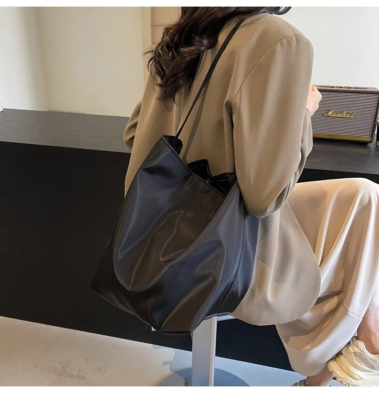 Large Capacity Nylon Tote Shoulder Bag for Women