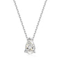 Smyoue Pear Cut Moissanite Necklace 925 Sterling Silver