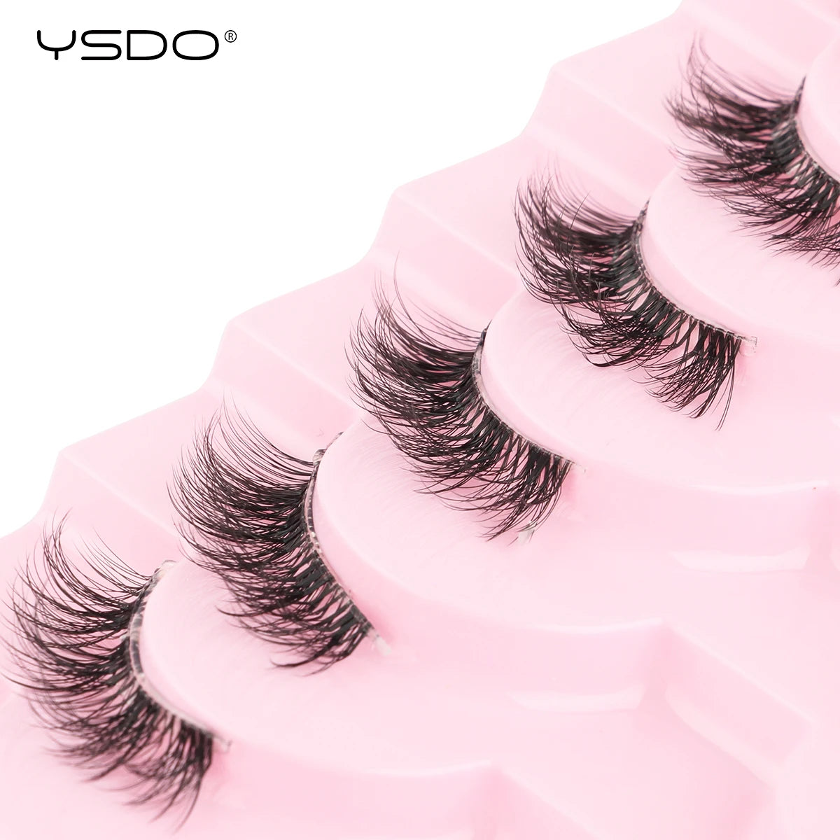 YSDO 5/10 Pairs Natural Soft Black Half Lashes