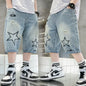 Boys Denim Shorts Summer Casual Knee Length Blue
