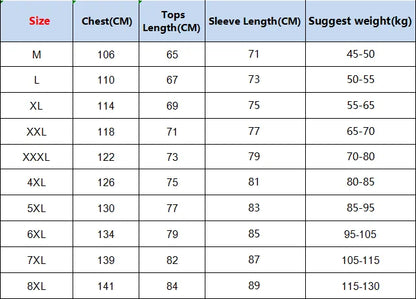 Oversize 7XL 8XL UV Protection Lightweight Jacket Men