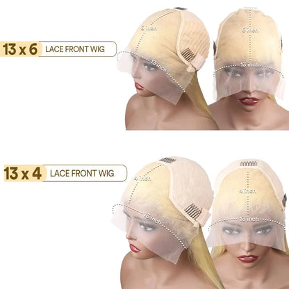 613 Body Wave Lace Frontal Wig Human Hair Blonde 30 Inch