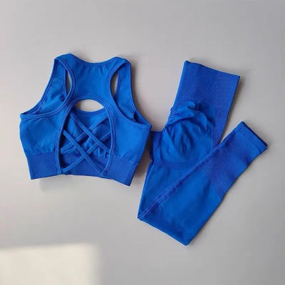 Women's 2PCS Sports Bra and Leggings Set for Yoga